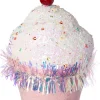 Weihnachtsbaumschmuck Candyline Cupcake hellrosa / weiß D 7 H 11 cm Weihnachtskugeln & -Anhänger