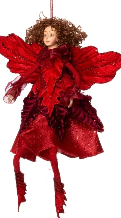 Sale Weihnachtsbaumschmuck Fee 30 x 22 x 6 cm rot Weihnachtsdeko Zum Aufhängen