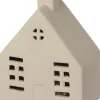 Best Weihnachtsdeko Häuschen Ole grau mit Beleuchtung 9,5 x 5,5 x 11,5 cm Weihnachtsleuchten