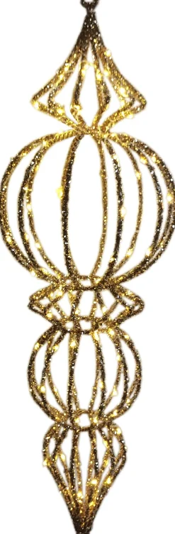 Weihnachtsdeko Sem gold mit Beleuchtung D 26 H 81 cm Weihnachtsdeko Zum Aufhängen