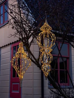 Weihnachtsdeko Sem gold mit Beleuchtung D 26 H 81 cm Weihnachtsdeko Zum Aufhängen