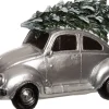Discount Weihnachtsdorf Auto Beetle mit Weihnachtsbaum silber 11 x 5,3 x 7 cm Weihnachtsdorf Figuren & Objekte
