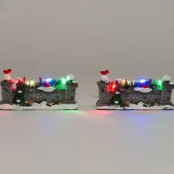 Online Weihnachtsdorf Deko Mauern 9,5 x 3,2 x 4,5 cm 2 St. Weihnachtsdorf Figuren & Objekte