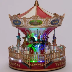 New Weihnachtsdorf Karussell D 22 H 24,5 cm Weihnachtsdorf Figuren & Objekte