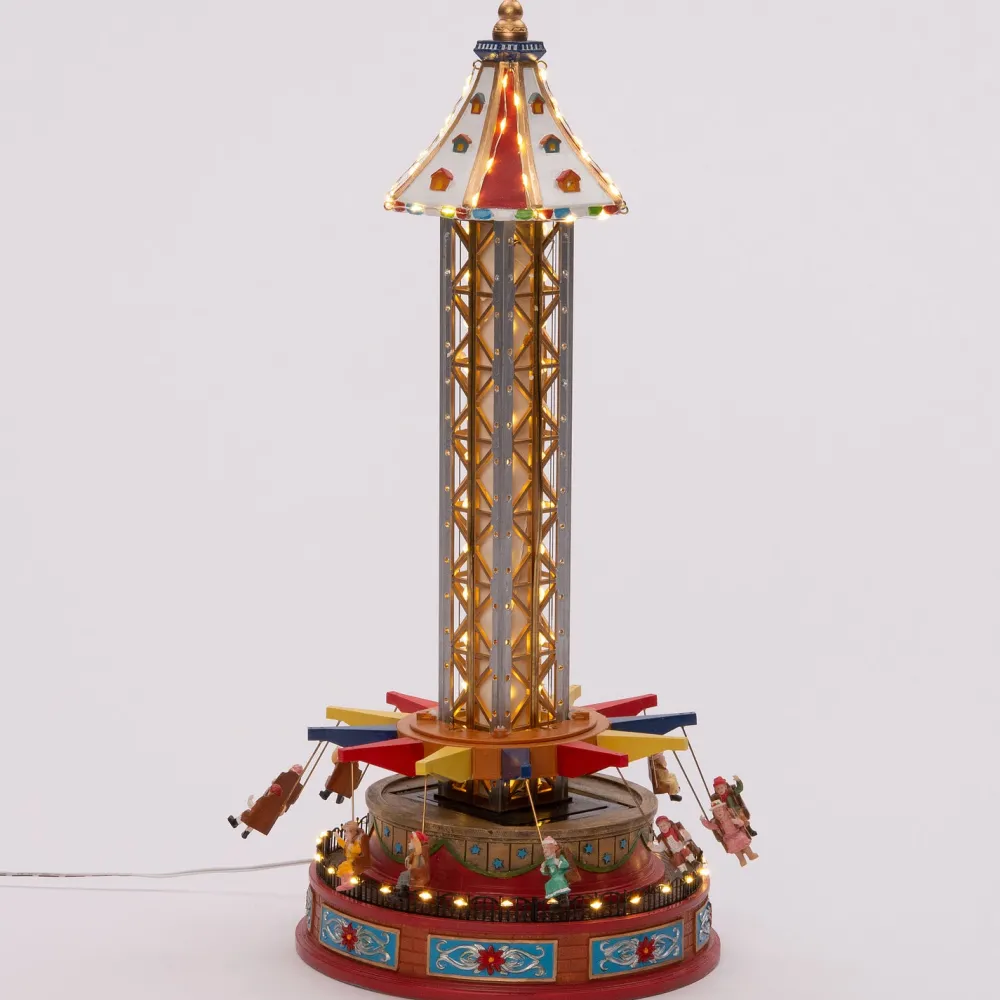 Best Weihnachtsdorf Karussell "Free Fall" D 24 H 55,5 cm Weihnachtsdorf Figuren & Objekte