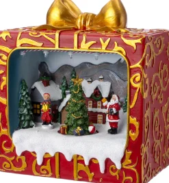Weihnachtsdorf Miniatur Geschenkszene 18,5 x 12,5 x 21,5 cm Weihnachtshäuschen