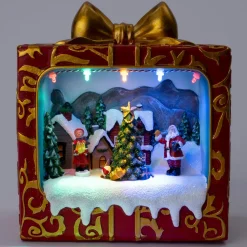 Weihnachtsdorf Miniatur Geschenkszene 18,5 x 12,5 x 21,5 cm Weihnachtshäuschen
