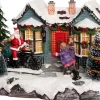 Discount Weihnachtsdorf Miniatur-Haus mit Weihnachtsmann auf Fahrrad 25 x 18 x 16 cm Weihnachtshäuschen