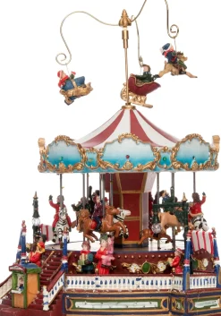Clearance Weihnachtsdorf Karussell 31 x 27 x 32 cm Weihnachtshäuschen