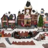 New Weihnachtsdorf Miniatur-Bahnhof 35,5 x 20,5 x 27 cm Weihnachtshäuschen