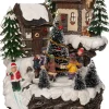 Discount Weihnachtsdorf Miniatur-Häuser mit Weihnachtsbaum 17,5 x 19,5 x 19 cm Weihnachtsdorf Figuren & Objekte
