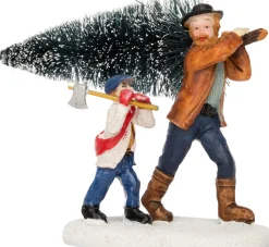 Sale Weihnachtsdorf Figur Mann mit Kind und Weihnachtsbaum 10,5 x 4,5 x 7 cm Weihnachtsdorf Figuren & Objekte