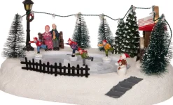 Online Weihnachtsdorf Miniatur-Schlittschuhbahn 29 x 21 x 13,5 cm Weihnachtsdorf Figuren & Objekte