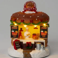 Best Weihnachtsdorf Miniatur Hamburgerstand 12 x 12,5 x 15 cm Weihnachtsdorf Figuren & Objekte