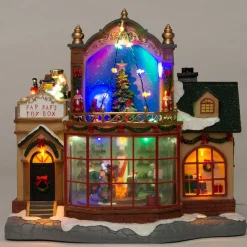 Hot Weihnachtshäuschen Spielzeugladen 30,5 x 19 x 28,5 cm Weihnachtshäuschen