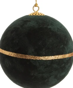 Outlet Weihnachtskugel Faie mit Streifen grün D 10 cm Weihnachtskugeln & -Anhänger