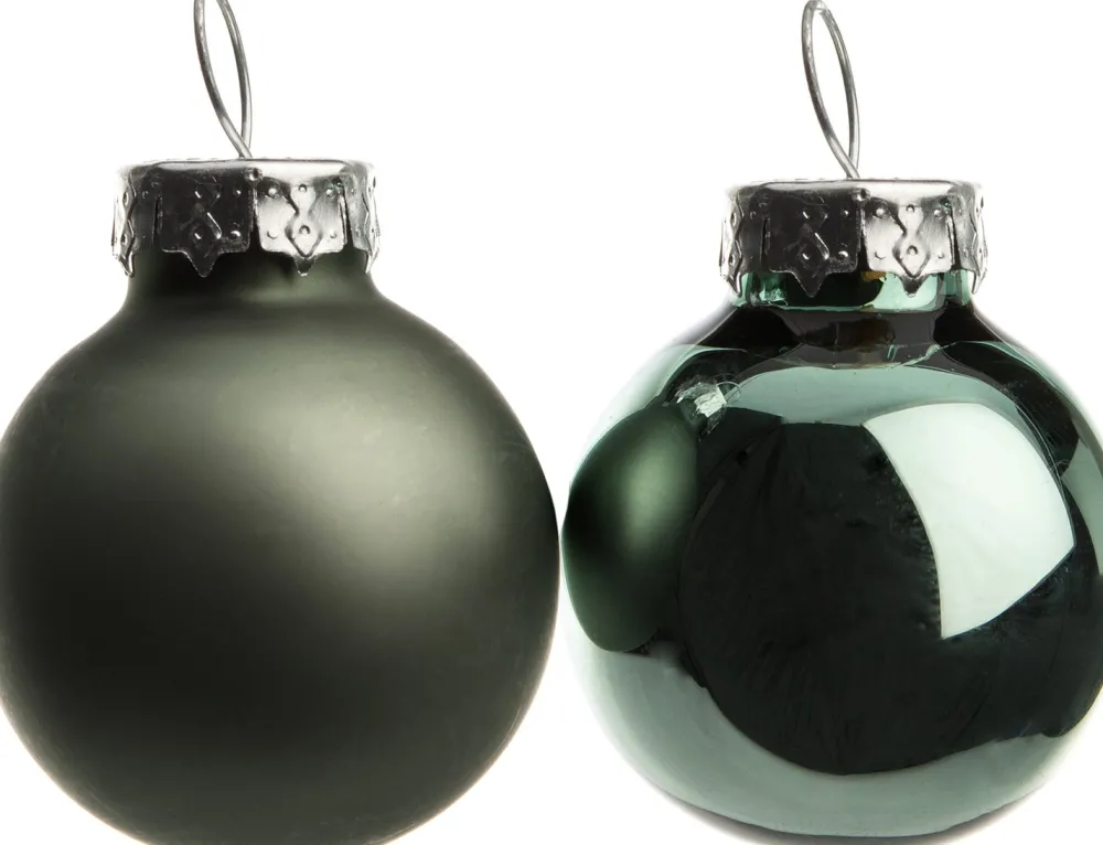Weihnachtskugeln grün matt und glänzend D 2,5 cm 24 St. Weihnachtskugeln & -Anhänger