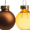 Weihnachtskugeln braun / gelb matt und transparent D 2,5 cm 24 St. Weihnachtskugeln & -Anhänger