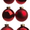 Weihnachtskugeln rot matt und glänzend D 5/6/7 cm 42 St. Weihnachtskugeln & -Anhänger