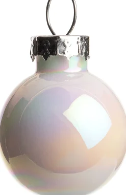 Weihnachtskugeln perlweiß matt und glänzend D 2,5 cm 24 St. Weihnachtskugeln & -Anhänger