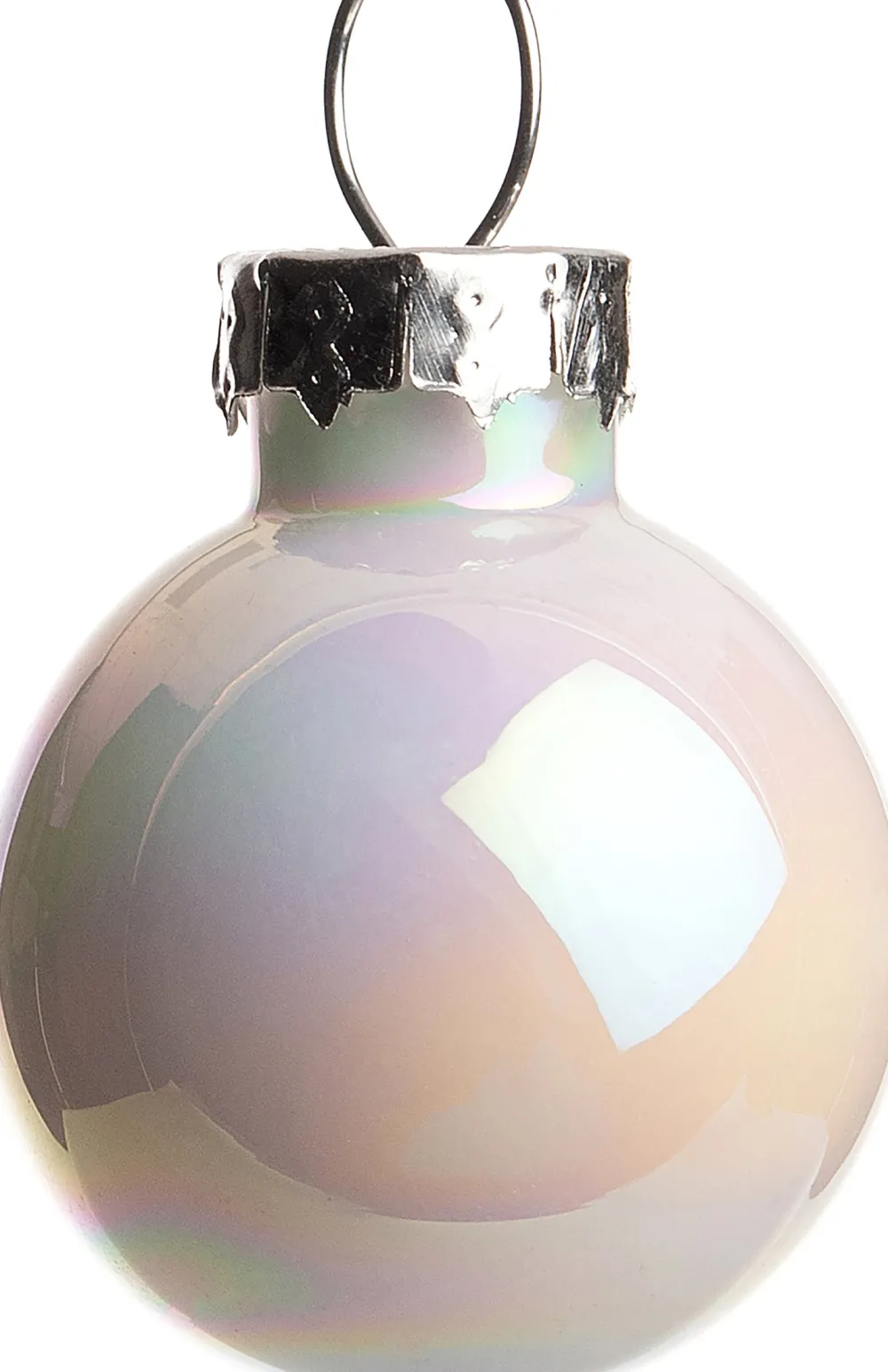 Weihnachtskugeln perlweiß matt und glänzend D 2,5 cm 24 St. Weihnachtskugeln & -Anhänger