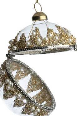 Weihnachtskugel Athol transparent / gold D 6 cm Weihnachtskugeln & -Anhänger