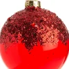 Outlet Weihnachtskugel Ryana Pailletten rot D 8 H 8 cm Weihnachtskugeln & -Anhänger
