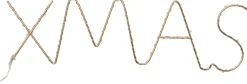 Hot Weihnachtsleuchte XMAS gold 37 x 2,5 x 11 cm mit 30 LEDs warmweiß Weihnachtsleuchten