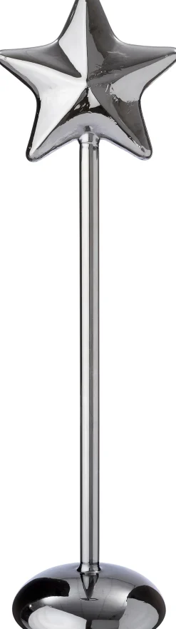 Best Weihnachtsstern Liam grau mit Beleuchtung D 9,3 H 37 cm Weihnachtssterne