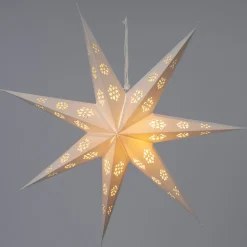 Hot Weihnachtsstern weiß mit Beleuchtung D 60 H 10 cm Weihnachtssterne