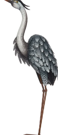 New Wetterfestes Bild Reiher grau 39 x 16,5 x 72,5 cm Gartenzwerge & -Figuren