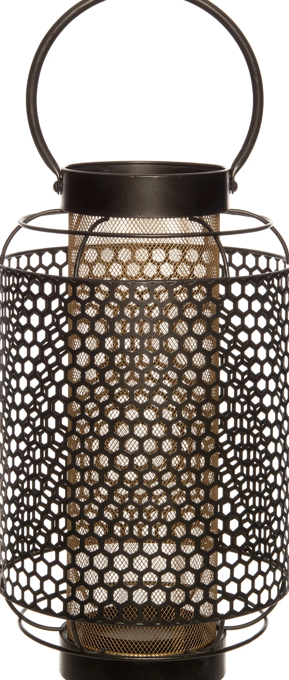 Online Windlicht Toby gold / schwarz D 22 cm H 51,5 Laternen & Windlichter