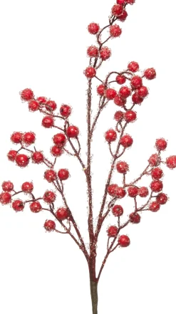 Sale Zweig mit Beeren 45 cm rot Weihnachtszweige & -Blumen