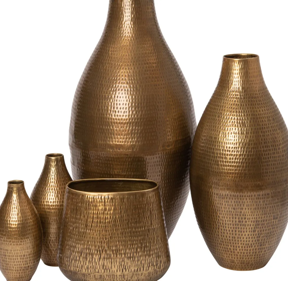 New Vase Alee gold D 24 H 65 cm Vasen & Krüge|Blumentöpfe & Pflanzgefäße