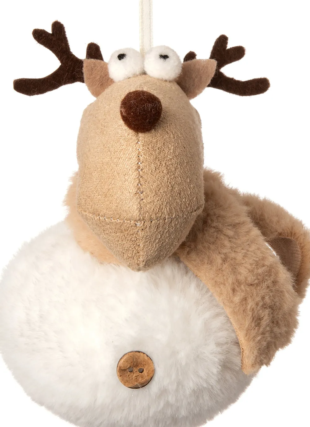 Best Weihnachtsbaumschmuck Rentier weiß 8 x 8 x 11 cm Weihnachtskugeln & -Anhänger