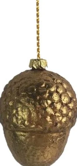 Weihnachtsbaumschmuck Eichel gold 6 x 6 x 7,8 cm Weihnachtskugeln & -Anhänger