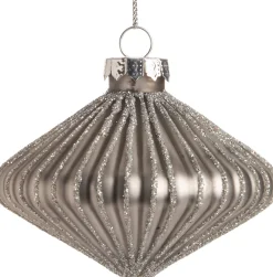  Weihnachtsbaumschmuck Tropfen Jemma silber D 8 H 5 cm Weihnachtskugeln & -Anhänger