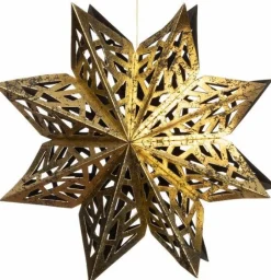 Sale  Weihnachtsbaumschmuck Schneeflocke gold / schwarz 15 x 15 x 15 cm Weihnachtsdeko Zum Aufhängen