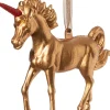  Weihnachtsbaumschmuck Einhorn gold 15 x 3 x 11 cm Weihnachtskugeln & -Anhänger