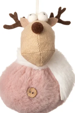 Best  Weihnachtsbaumschmuck Rentier hellrosa 8 x 8 x 11 cm Weihnachtskugeln & -Anhänger