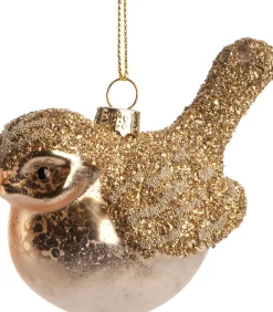 Clearance  Weihnachtsbaumschmuck Vogel Birdie gold 10,5 x 6 x 6,5 cm Weihnachtskugeln & -Anhänger