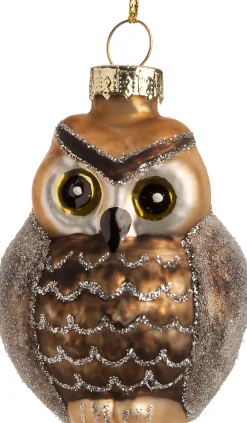  Weihnachtsbaumschmuck Uil braun 5 x 5 x 7 cm Weihnachtskugeln & -Anhänger