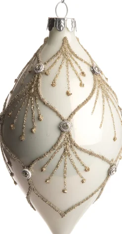 Best  Weihnachtskugel Zwiebel Fayth weiß D 8 cm Weihnachtskugeln & -Anhänger