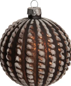 Best  Weihnachtskugel Danna braun / weiß D 8 cm Weihnachtskugeln & -Anhänger