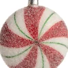 Best  Weihnachtskugel Elvia weiß / rot D 10 cm Weihnachtskugeln & -Anhänger