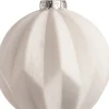  Weihnachtskugel geriffelt Trude weiß D 8 cm Weihnachtskugeln & -Anhänger