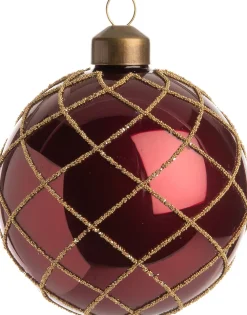 Best  Weihnachtskugel Laurie bordeaux D 8 cm Weihnachtskugeln & -Anhänger