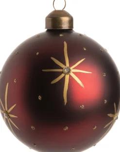  Weihnachtskugel Misty bordeaux D 8 cm Weihnachtskugeln & -Anhänger