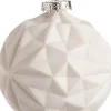  Weihnachtskugel Rauten Trude weiß D 8 cm Weihnachtskugeln & -Anhänger