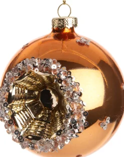  Weihnachtskugel Zilla kupfer D 8 cm Weihnachtskugeln & -Anhänger